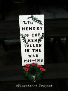war memorial at Ingrow station